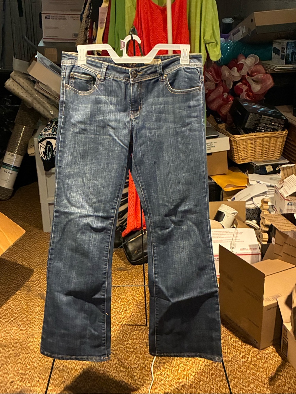 Chip & Pepper Dark Blue Flare Wide-Leg Jeans
